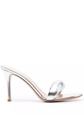 Gianvito Rossi 85mm Bijoux padded sandals - Silver
