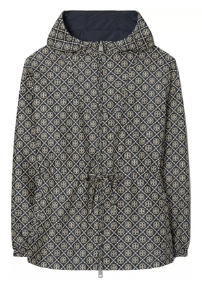 Tory Burch T Monogram-jacquard reversible jacket - Blue