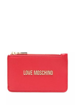 Love Moschino logo-plaque zip-up wallet - Red