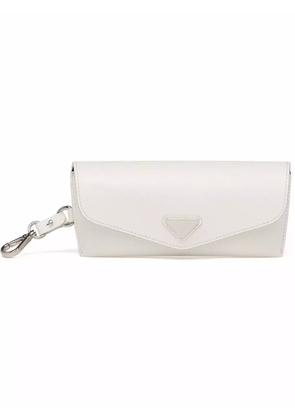 Prada Eyewear logo plaque sunglasses case - White
