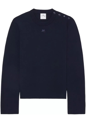 Courrèges shoulder snaps sweater - Blue