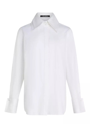 Karl Lagerfeld double-collar poplin shirt - White