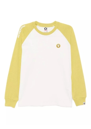 AAPE BY *A BATHING APE® raglan-sleeve logo T-shirt - Yellow
