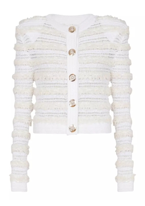 Balmain tweed cardigan - White