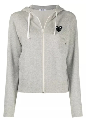 Comme Des Garçons Play overlapping heart hoodie - Grey