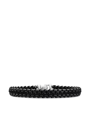 David Yurman sterling silver Woven Box Chain bracelet (10mm) - Black