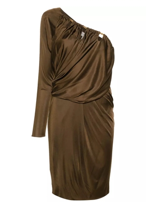 PUCCI asymmetric draped midi dress - Brown
