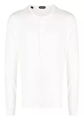 TOM FORD cotton-modal long-sleeve top - White