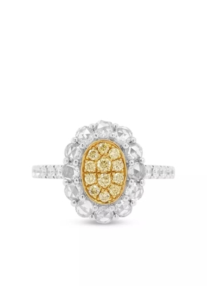 HYT Jewelry 18K yellow gold and platinum diamond ring - Silver