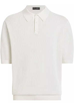 Dolce & Gabbana knitted polo shirt - White