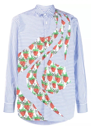 Comme Des Garçons Shirt graphic-print cotton shirt - Blue