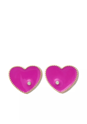 Yvonne Léon 9kt yellow gold and enamel stud earrings