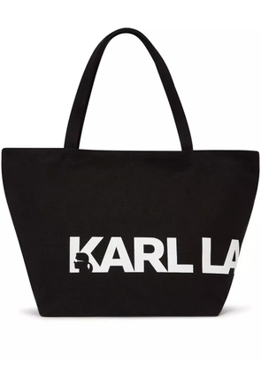 Karl Lagerfeld K/Essential oversized-logo tote bag - Black