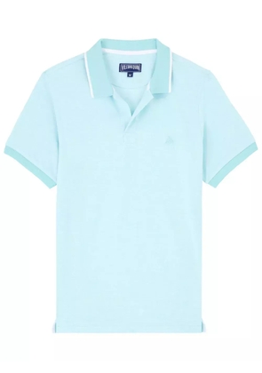 Vilebrequin logo-embroidered organic cotton polo shirt - Blue