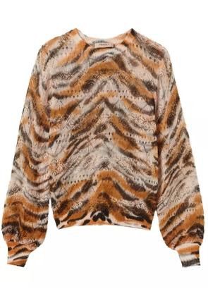 TWINSET animal print jumper - Brown