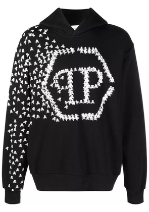 Philipp Plein Skull and Bones cotton hoodie - Black
