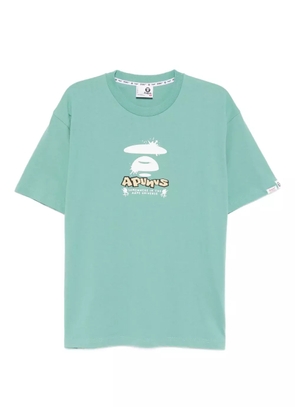 AAPE BY *A BATHING APE® logo-print T-shirt - Blue