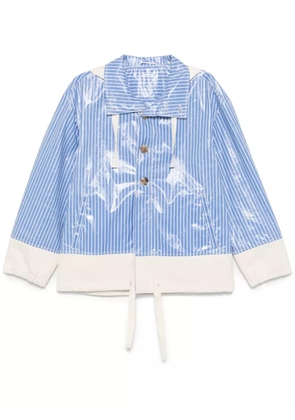 Thom Browne pinstripe hooded jacket - Blue