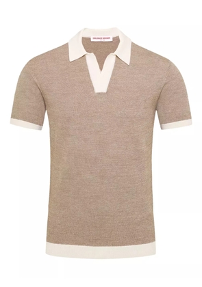 Orlebar Brown contrast-band polo shirt - Neutrals