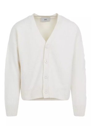 AMI Paris Ami De Coeur button cardigan - White