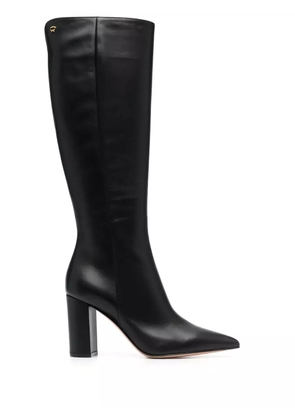 Gianvito Rossi 90mm point-toe leather boots - Black
