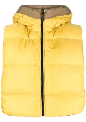 Yves Salomon logo-print reversible padded gilet - Green