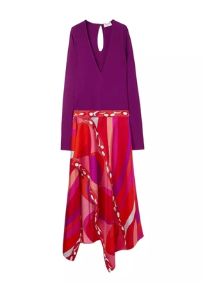 PUCCI Pesci print asymmetric dress - Purple