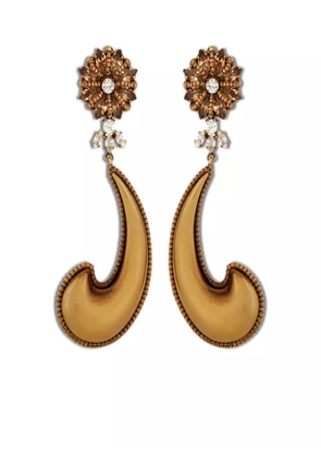 ETRO crystal-embellished paisley earrings - Gold