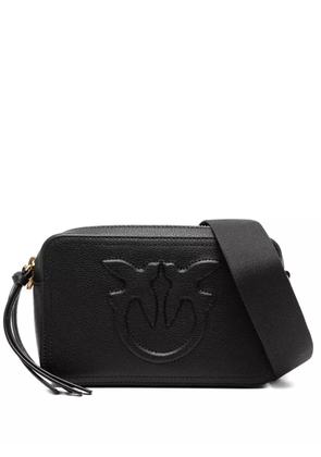 PINKO Carrie embossed-logo calf-leather cross-body bag - Black