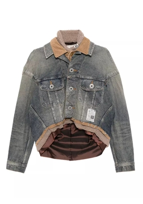 Maison MIHARA YASUHIRO triple-layered distressed jacket - Blue
