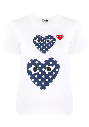 Comme Des Garçons Play heart-print crew neck T-shirt - White