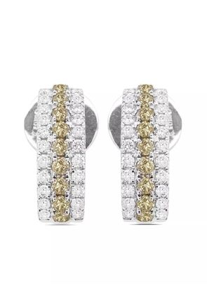 HYT Jewelry 18kt white gold diamond half-hoop earrings - Silver