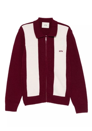Arte Antwerp striped zip knitwear - Red
