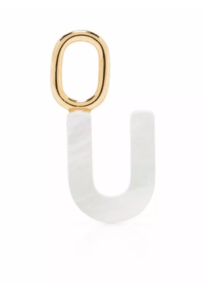 Maria Black Lucid Letter U charm - White