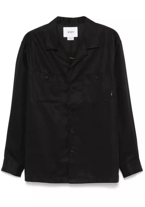 WTAPS camp-collar shirt - Black