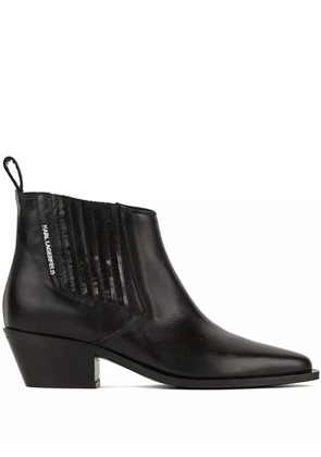 Karl Lagerfeld 50mm Kansas cowboy boots - Black