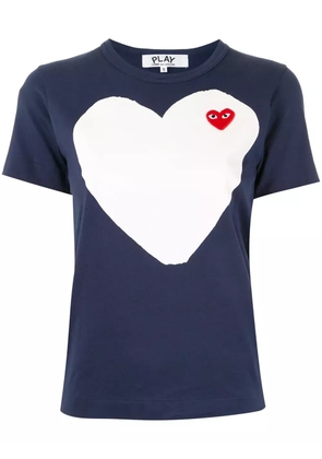 Comme Des Garçons Play logo-patch printed T-shirt - Blue