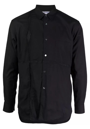 Comme Des Garçons Shirt panelled-design cotton shirt - Black