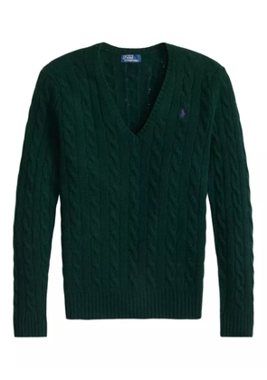 Polo Ralph Lauren cable-knit V-neck pullover - Green