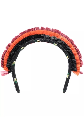 La DoubleJ Halo raffia hairband - Black