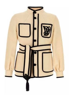 Valentino Garavani VG-embroidered canvas jacket - Neutrals