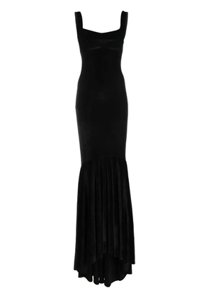 Atu Body Couture sleeveless fishtail velvet gown - Black