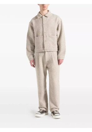 Manière De Voir Arnault pleated bouclé jeans - Neutrals