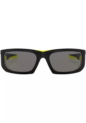 Prada Linea Rossa logo-print cut-out sunglasses - Black
