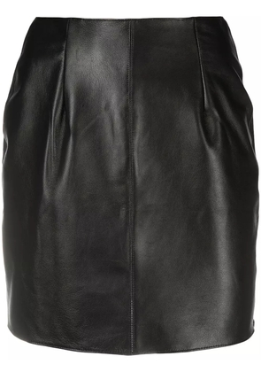 Something Wicked Mia leather mini skirt - Black