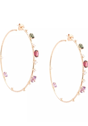 Mattia Cielo 18kt rose gold mixed gemstone hoops - Pink