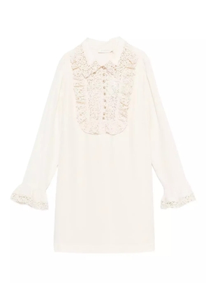 ZIMMERMANN ruffle-trim mini dress - Neutrals