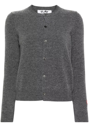 Comme Des Garçons Play x the Artist Invader pixelated-appliqué cardigan - Grey