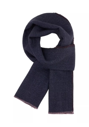 Boggi Milano chevron-knit scarf - Blue