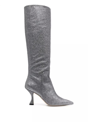 Stuart Weitzman crystal-embellished boots - Silver